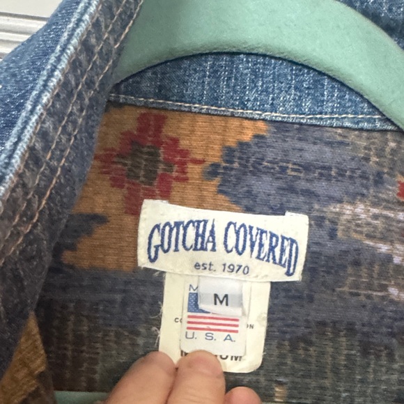 Colorful Patterned Jean Jacket - Picture 3 of 8